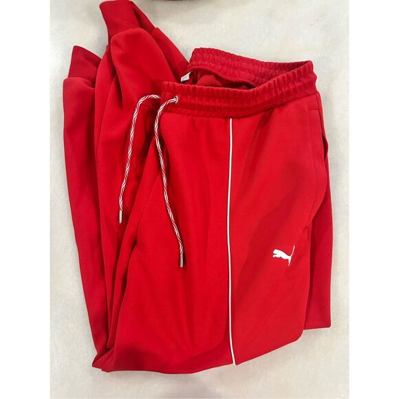 Scuderia Ferrari Black and Red Sweatpants with Drawstring Waist - Picture 1 of 8
